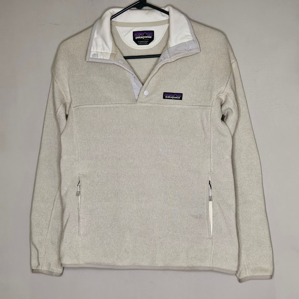 Patagonia Womens Sm Better‎ Sweater Pullover Fleece Jacket Ivory Outdoor Hiking
